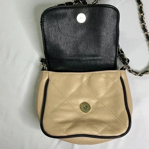 Aldo Black Cream Crossbody Purse - Picture 6 of 14